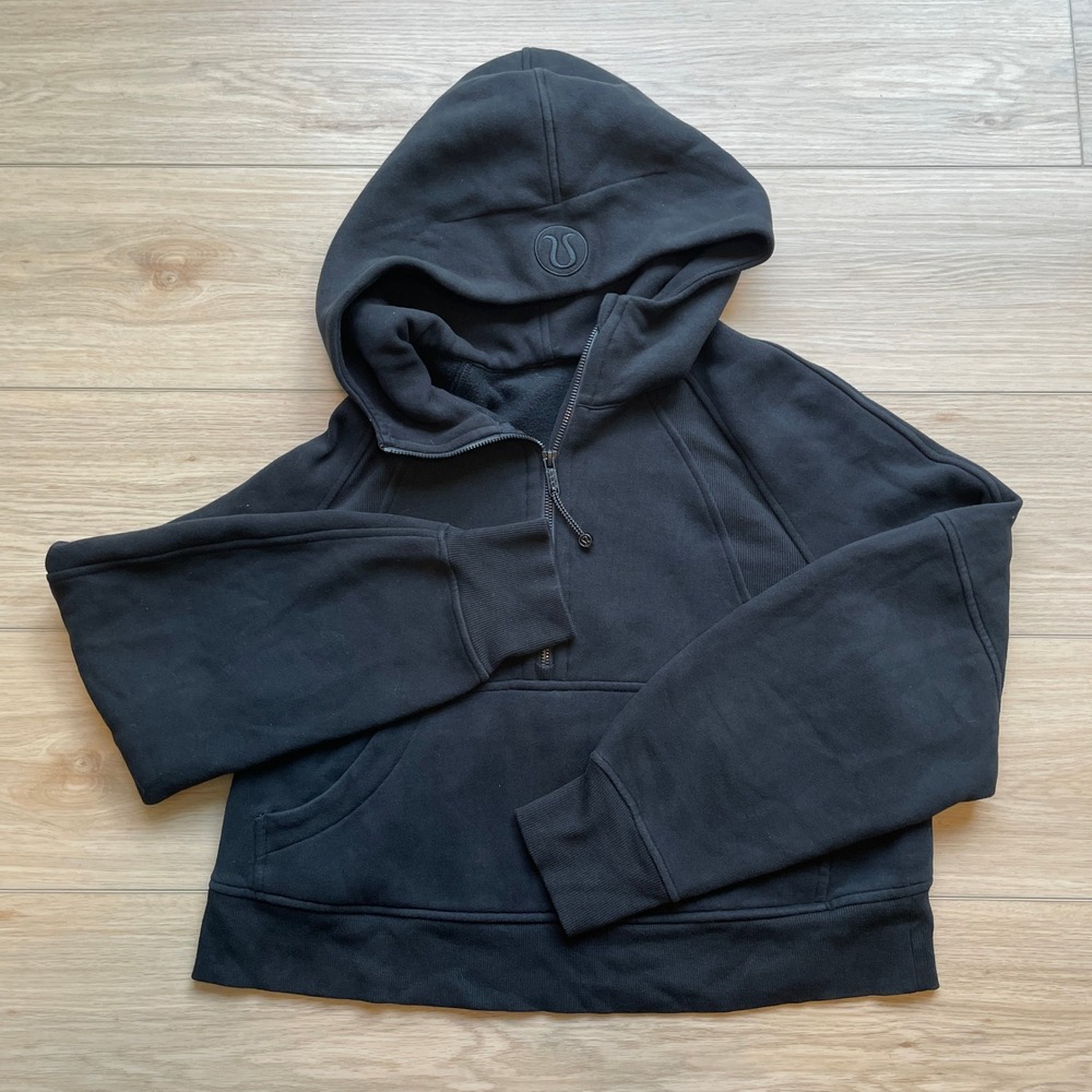Lululemon Scuba Oversized Half-Zip Hoodie Black XS/S LW3DM4S